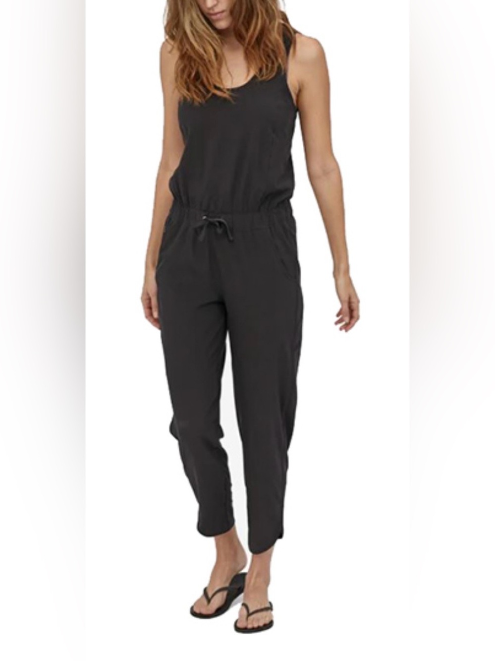 Patagonia Fleetwith Black Drawstring Jumpsuit Romper Women's Small